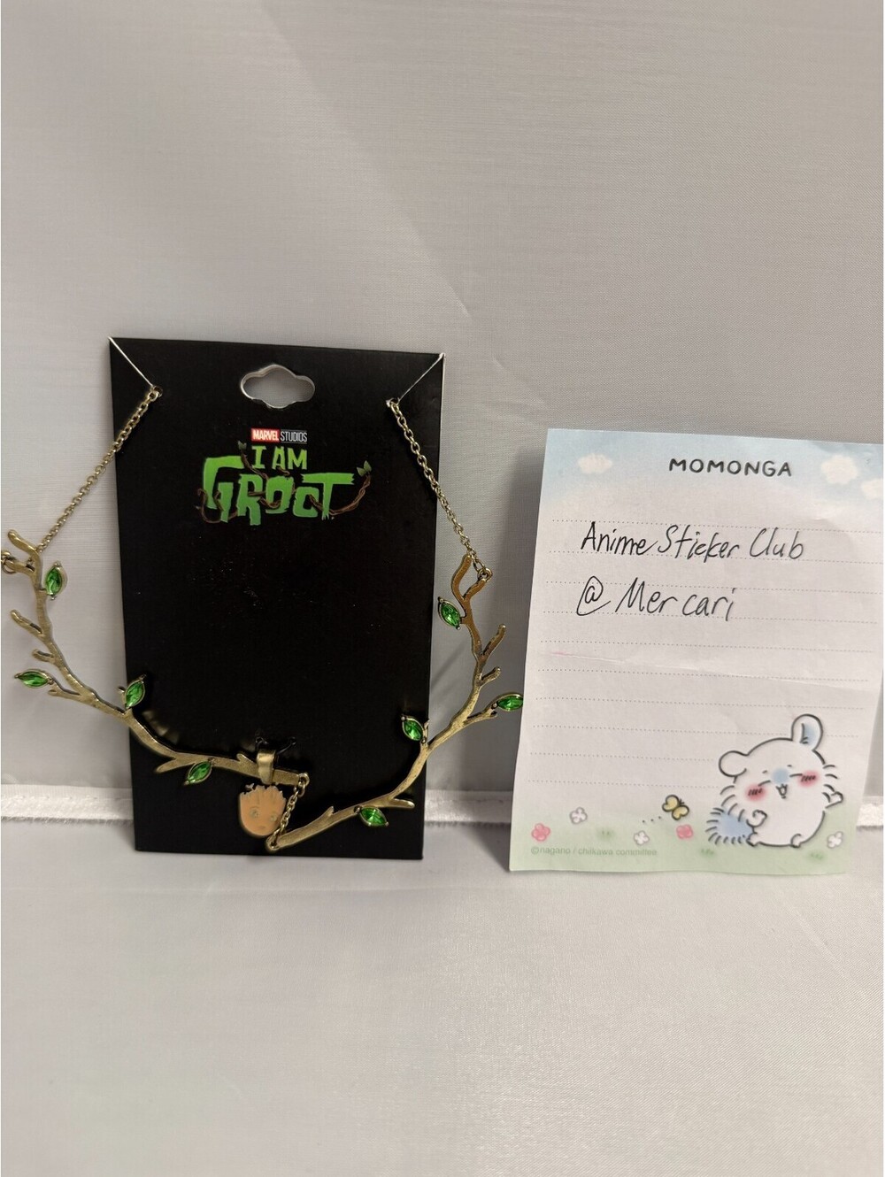Marvel I Am Groot Branch Necklace BioWorld Hot Topic New on Card